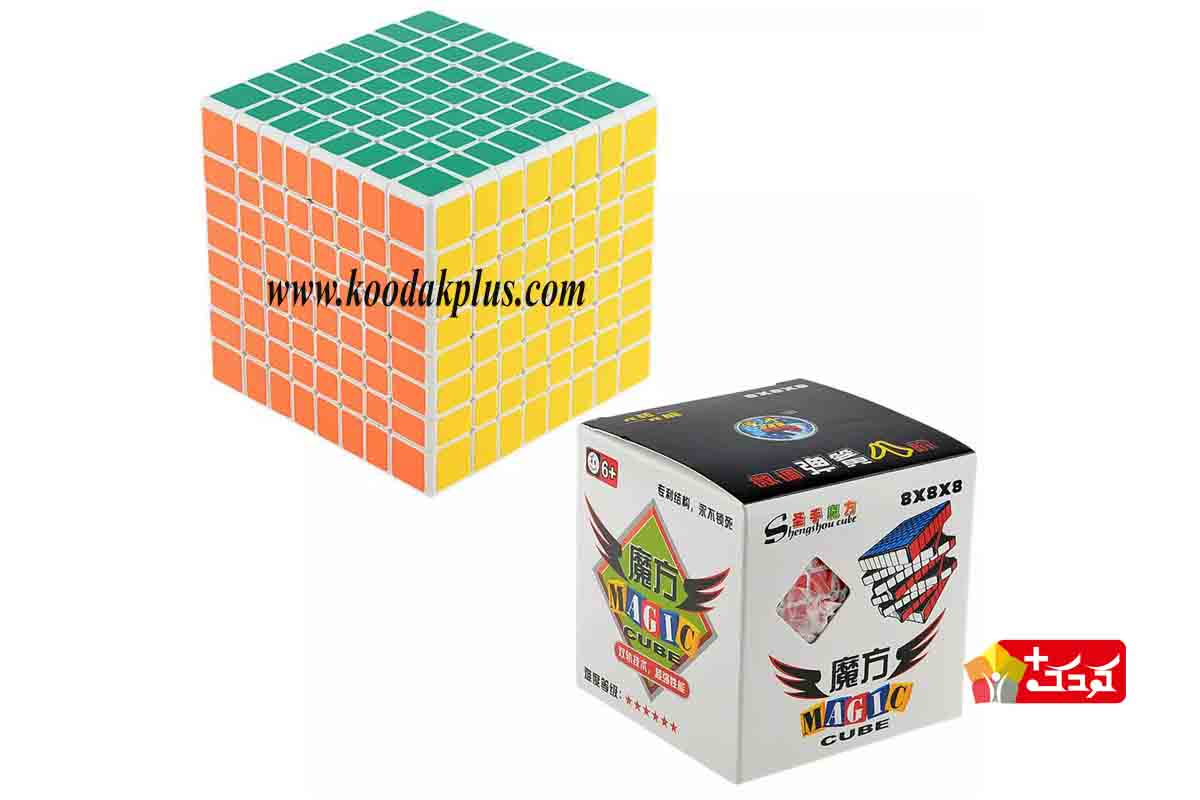 مکعب روبیک 8×8 شنگ شو برچسبی زمینه سفید