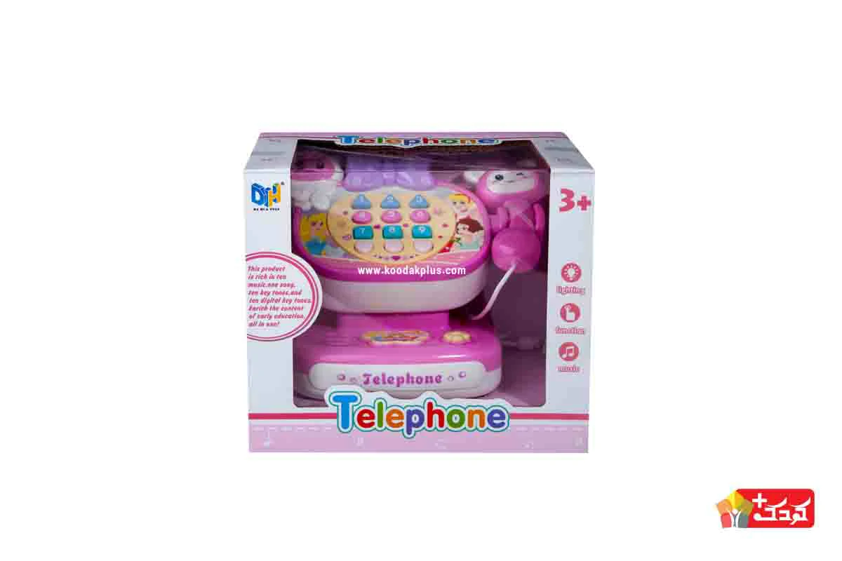 تلفن کودک طرح فانتزی زیبا؛ در دو رنگ آبی و صورتی طراحی و تولید شده است
