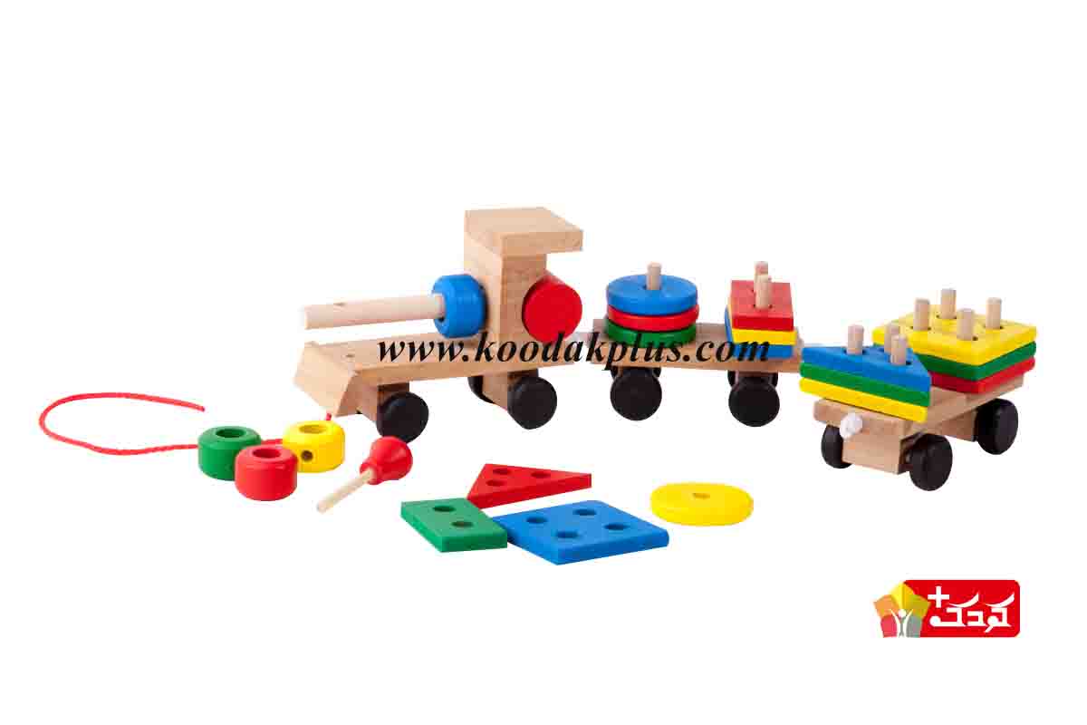 اسباب بازی چوبی قطار جایگذاری اشکال مدل train-wooden-1066