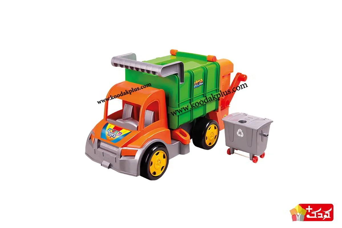 ماشین اسباب بازی کامیون حمل زباله محصولی از زرین تویز است