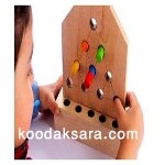 اسباب بازی چوبی دورنگی
