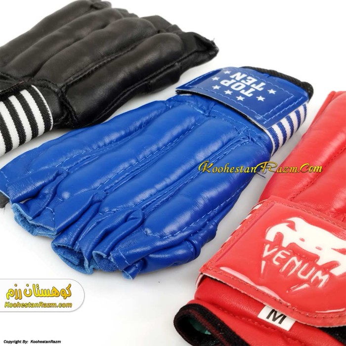 دستکش نیم پنجه چرم کونگ فو