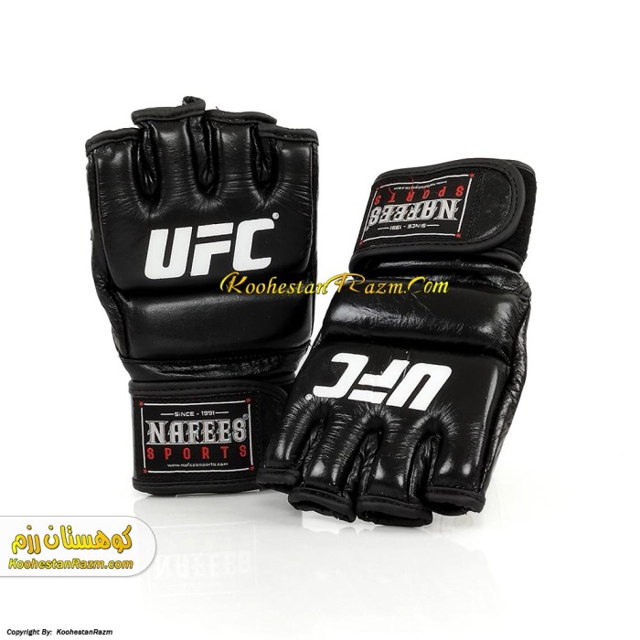 دستکش نیم پنجه رزمی Nafees مشکی