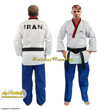 لباس تکواندو پومسه پسرانه ابی