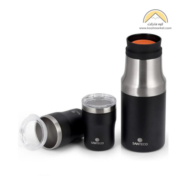 ست فلاسک و لیوان دو جداره سانتکو مدل SANTECO MOLLE