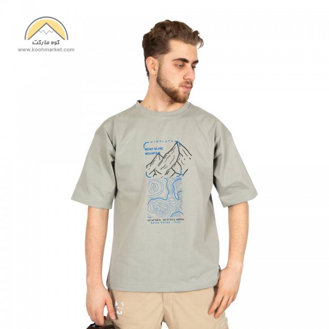 تیشرت HIMALAYA طرح  MONT BLANC ( قواره باکسی / پارچه پر تراکم )