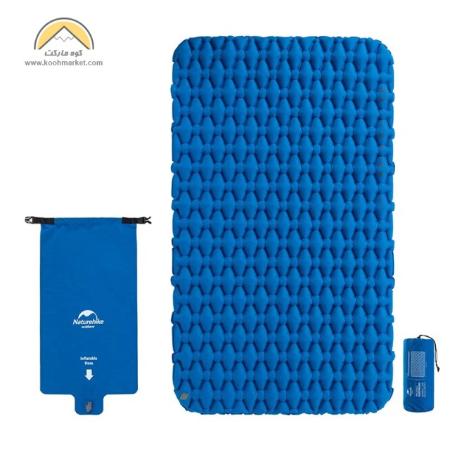 زیرانداز بادی دو نفره نیچرهایک مدل Naturehike Inflatable Sleeping Pad ( به همراه کیسه تزریق هوا )