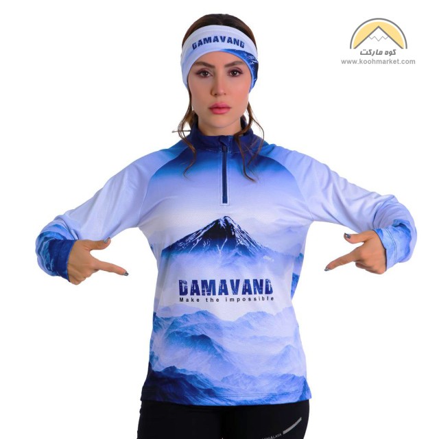 بلوز نیم زیپ مردانه و زنانه هیمالیا طرح دماوند