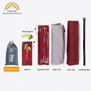 چادر 3 نفره نیچرهایک مدل Naturehike NH18T030-T Upgrade (به همراه زیرانداز)