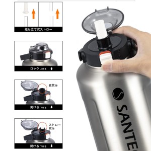 فلاسک 1.9 لیتری سانتکو مدل SANTECO ERIE 1.9L (به همراه کاور مخصوص حمل)