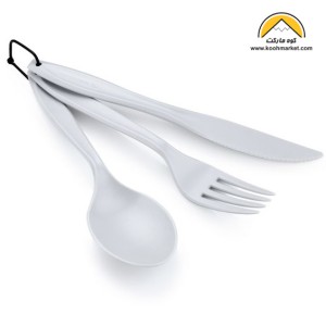 ست قاشق چنگال و کارد پلاستیکی GSI مدل TEKK CUTLERY SET