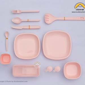 ست ظروف پلاستیکی 40 تکه صدف