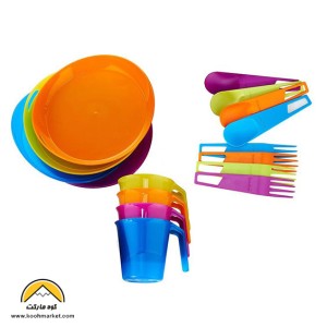 ست ظروف پلاستیکی چهارنفره کچوا