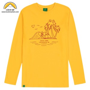 تیشرت آستین بلند W.U.T.S طرح DARAK BEACH (رنگ زرد)
