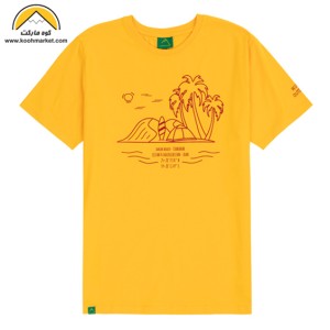 تیشرت آستین کوتاه W.U.T.S طرح DARAK BEACH (رنگ زرد)