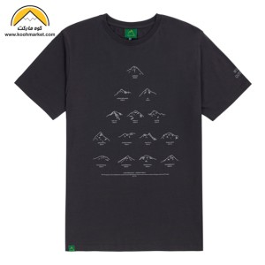 تیشرت آستین کوتاه W.U.T.S طرح 14 Peaks (رنگ طوسی تیره)