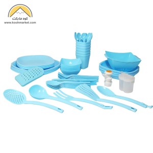 ست ظروف پلاستیکی 65 پارچه کاوه پلاست مدل لیدا