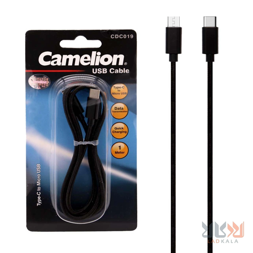 كابل شارژ TYPE-C به MICRO USB برند Camelion مدل CDC019
