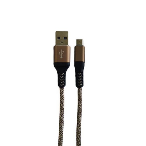 کابل شارژر تبدیل USB به MicroUSB کد 11 رنگ قهوه ای-کرم