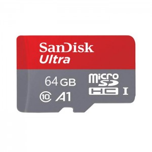 کارت حافظه سن دیسک مدل Ultra A1 کلاس 10 استاندارد UHS-I ظرفیت 64 گیگابایت به همراه آداپتور SD