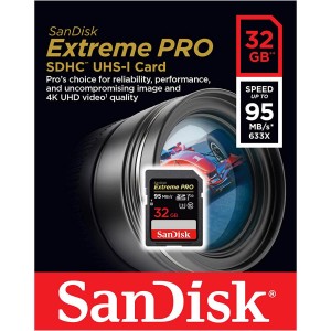 کارت حافظه سن دیسک Extreme PRO V30 SDHC UHS-I 95MB/s کلاس 10 ظرفیت 32 گیگابایت