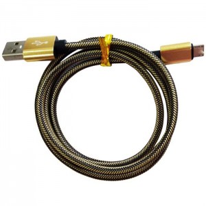 کابل شارژر تبدیل USB به MicroUSB کد 15 مشکی-زرد