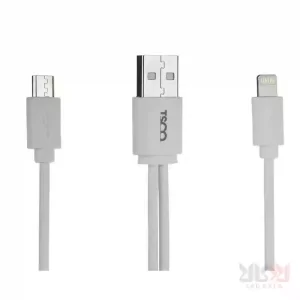 کابل شارژ TSCO مدل TC A28 MICRO USB And LIGHTNING