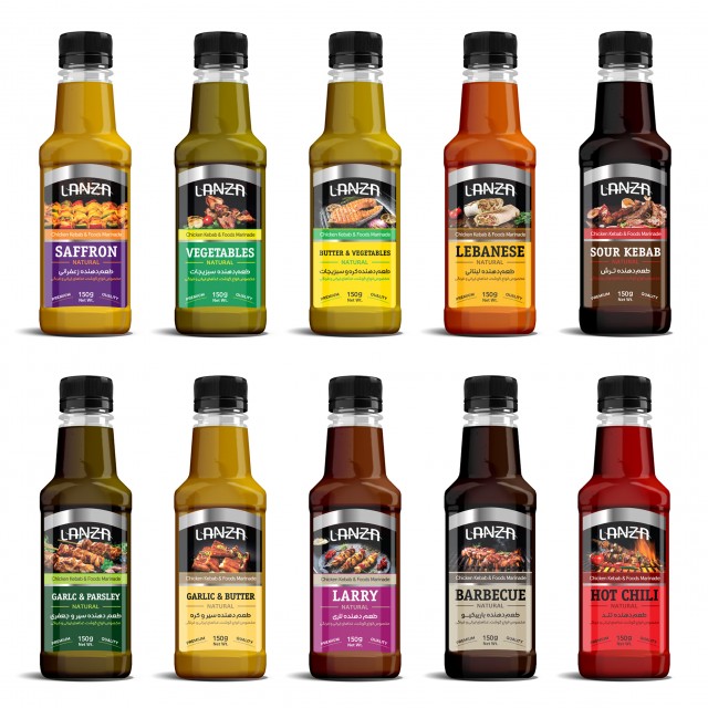 طعم دهنده ( مرینیت ) 10 طعم لانزا - بطری‌های 150 گرمی