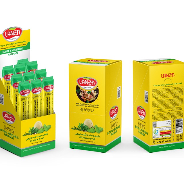 طعم دهنده ( مرینیت ) کره و سبزیجات لانزا - 10 ساشه 55 گرمی