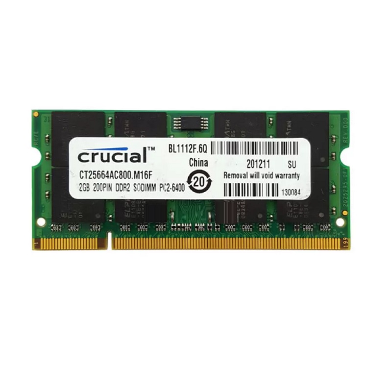 رم لپ تاپ 2 گیگ Crucial DDR2-800-6400 MHZ 1.8V