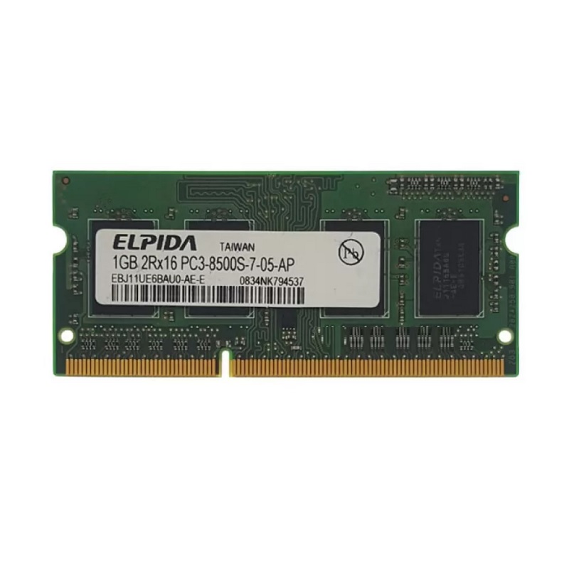 رم لپ تاپ 1 گیگ Elpida DDR3-8500-1066 MHZ 1.5V