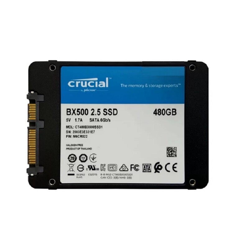 هارد SSD لپ تاپ 480 گیگابایت Crucial Sata 2.5Inch BX500