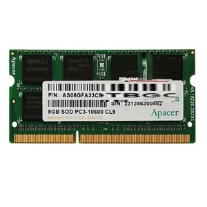 رم لپ تاپ 8 گیگ Apacer DDR3-1333-10600 MHZ 1.5V