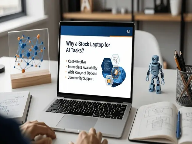 کار با ابزارهای هوش مصنوعی روی لپ &zwnj;تاپ استوک