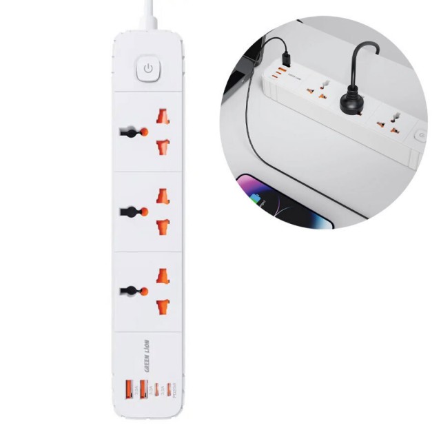 چندراهی هوشمند و شارژر گرین لاین Green Lion GS-300 Power Socket 2500W