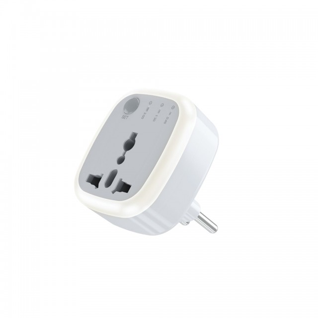 محافظ برق هوشمند تایمردار گرین لاین مدل Universal Conversion Plug (LED Light)