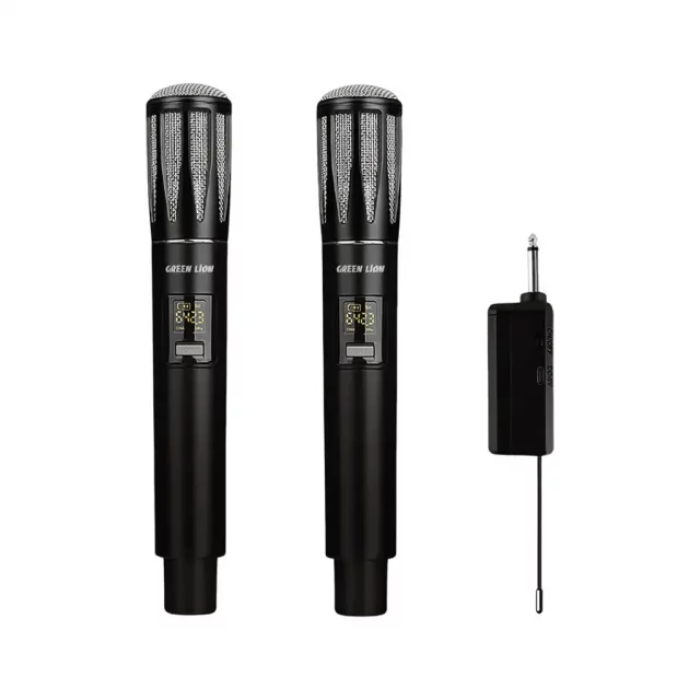 ست میکروفون وایرلس دوتایی گرین لاین Green Lion Wireless Dual Mic Cordless Microphone