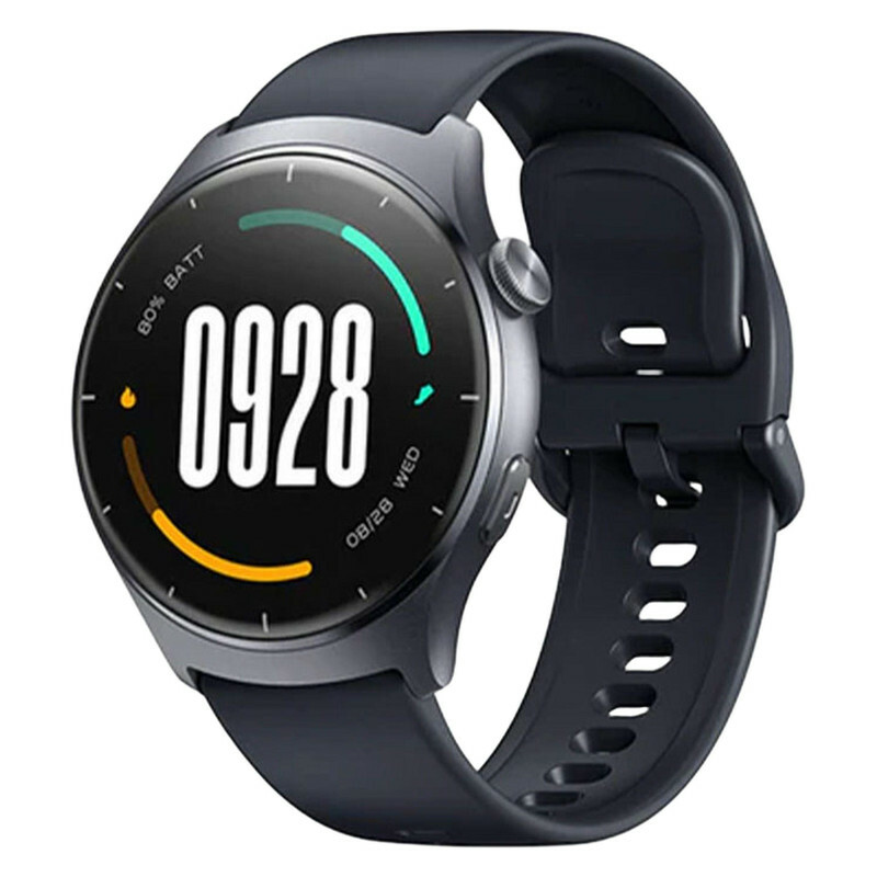 ساعت هوشمند میبرو مدل Watch Lite 3 مناسب برای ورزش، روزمره، رسمی، دارای قابلیت‌های صفحه نمایش رنگی و لمسی، قابلیت مکالمه از طریق بلوتوث، بند چرم، فرم صفحه دایره