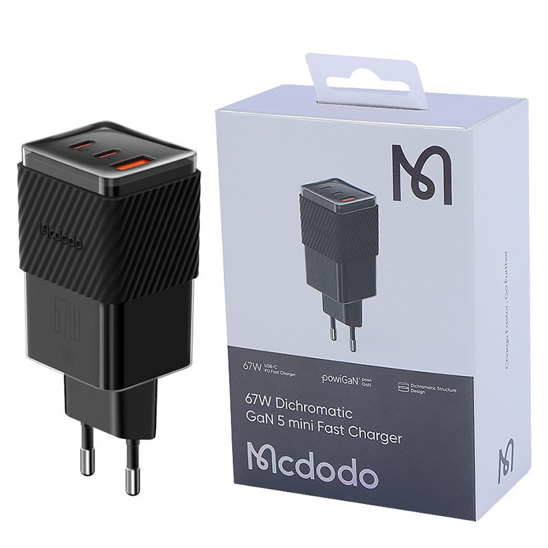 شارژر دیواری 67 وات مک دودو CH-150 GAN 5 Mini QC4.0 PD 5A