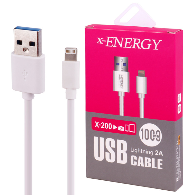 کابل لایتنینگ 2 آمپر ایکس انرژی X-200 طول 1 متر