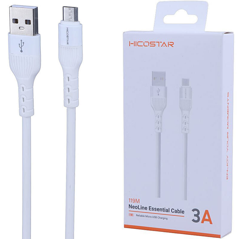 کابل میکرو یو اس بی فست شارژ 3 آمپر هایکو استار 119M طول 1 متر