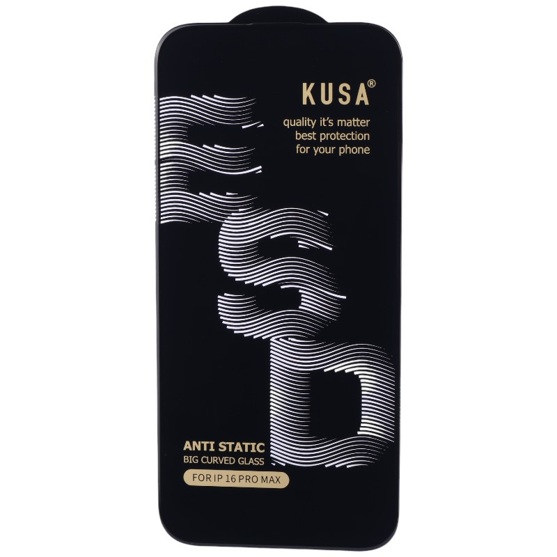 گلس آنتی استاتیک Kusa Big Curved آیفون iPhone 16 Pro Max