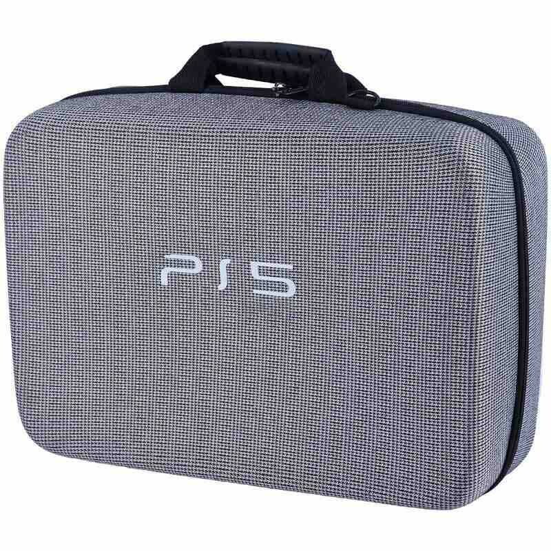 کیف کنسول بازی PS5 Slim طرح طوسی مشکی
