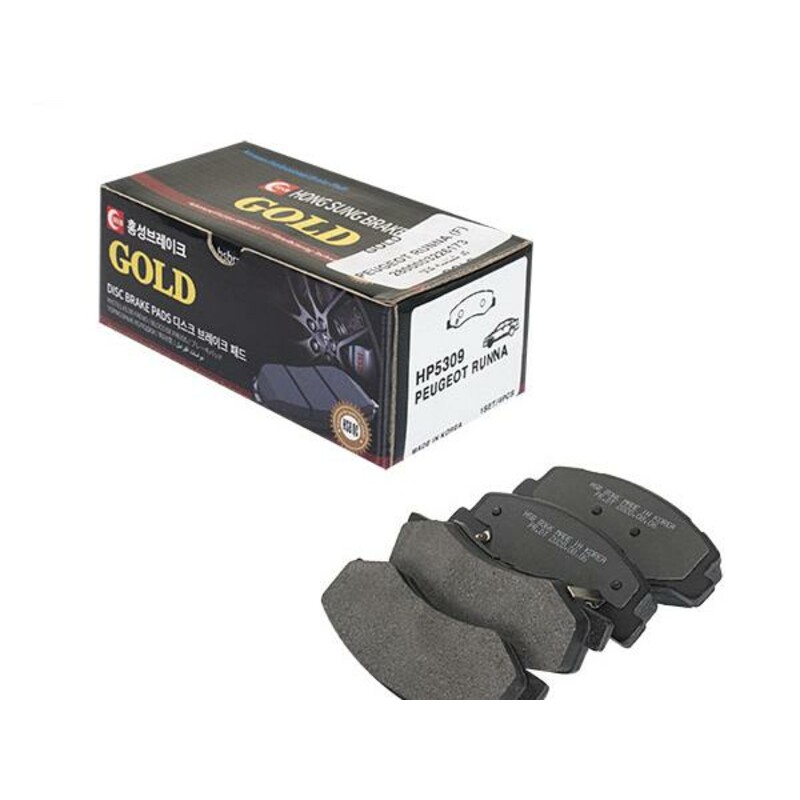 لنت ترمز جلو گلد GOLD مدل HP 5309 مناسب پژو 206 تیپ 5 و صندوقدار V8,V9,V2 (مدل رانایی)