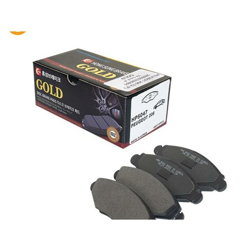 لنت ترمز جلو گلد GOLD مدل HP 5047 مناسب پژو 206 تیپ 2 ، تیپ 3 و صندوقدار V20