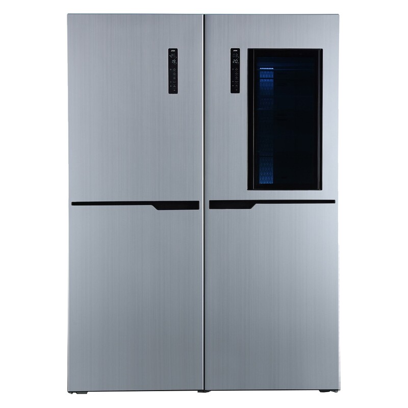 یخچال فریزر دوقلو 40 فوت استیلون مدل STORM PLUS، دارای اخطار باز ماندن درب و یخساز دستی، ارتفاع 200، پهنای 65 و عمق 65 سانتی‌ متر، میزان مصرف انرژی C، دارای 8 طبقه در یخچال و 8 طبقه در فریزر