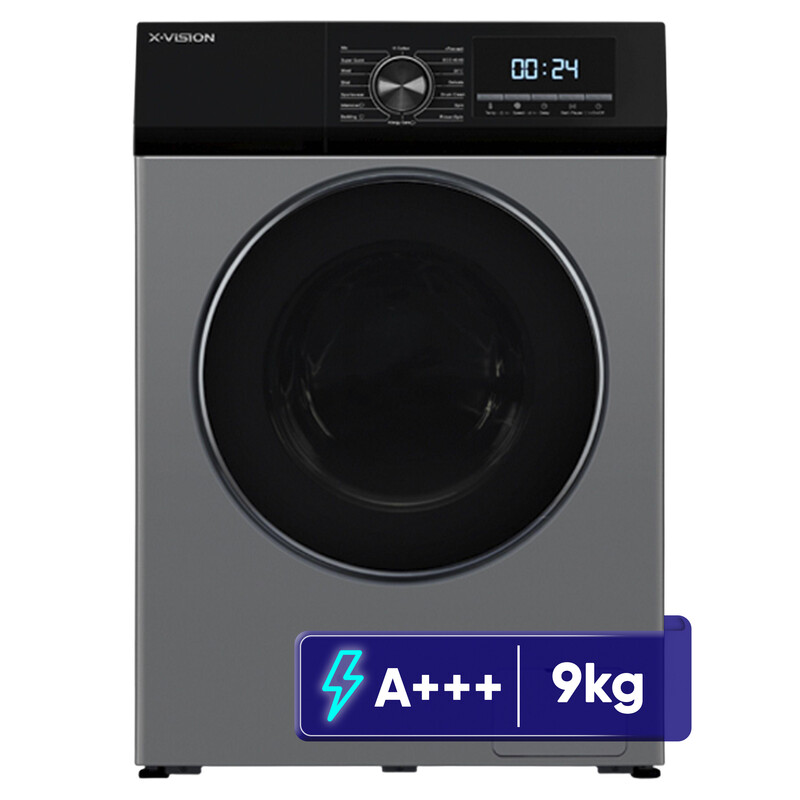 ماشین لباسشویی اتوماتیک ایکس ویژن مدل TP92-BSD ظرفیت 9 کیلوگرم