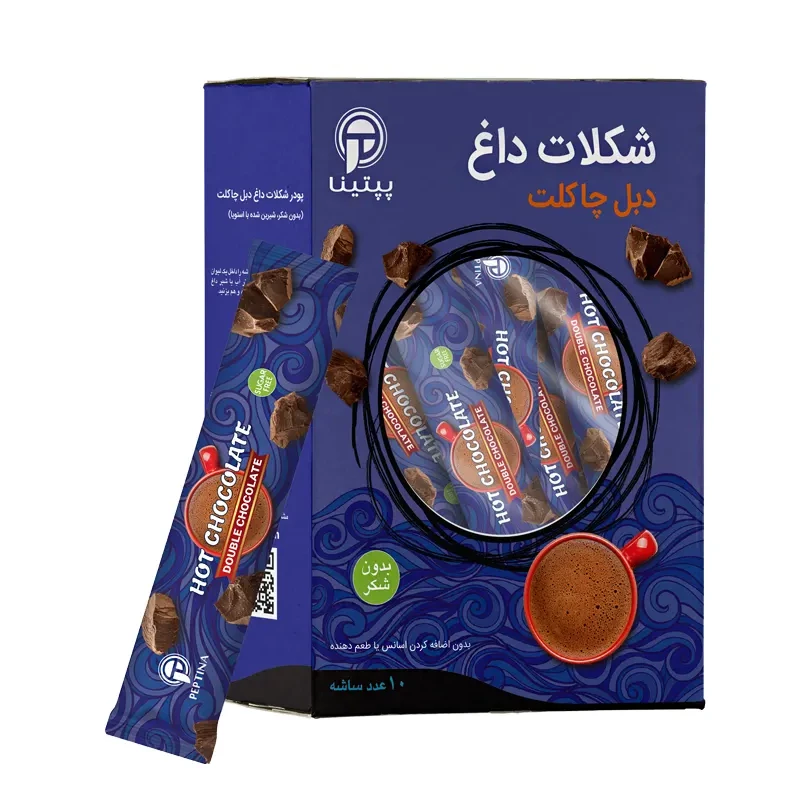 شکلات داغ دبل چاکلت پپتینا قوطی 100 گرمی