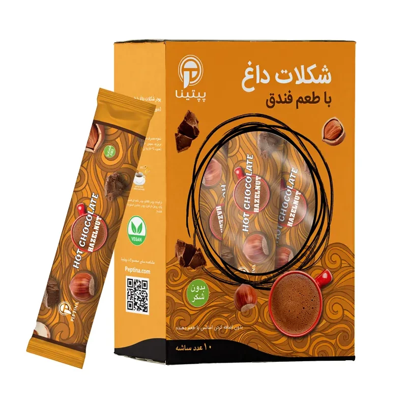 شکلات داغ با پودر شیر فندق پپتینا قوطی 100 گرمی