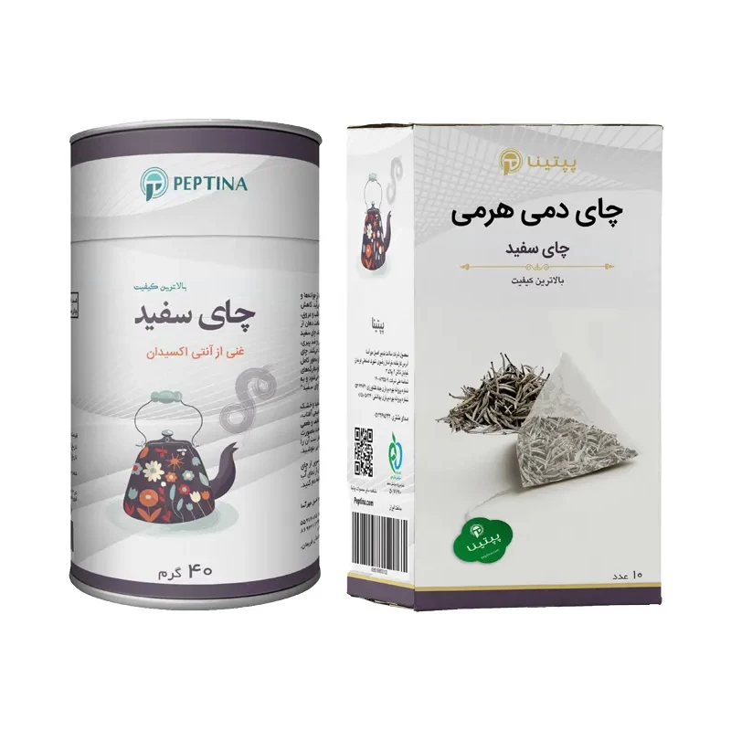 چای سفید سوزنی پپتینا قوطی 40 گرمی